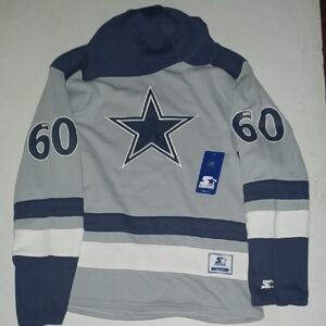Starter Dallas Cowboys Hoodie Size-M Gray/Blue/White NWT